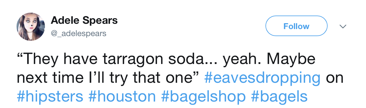 angle - Adele Spears "They have tarragon soda... yeah. Maybe next time I'll try that one on