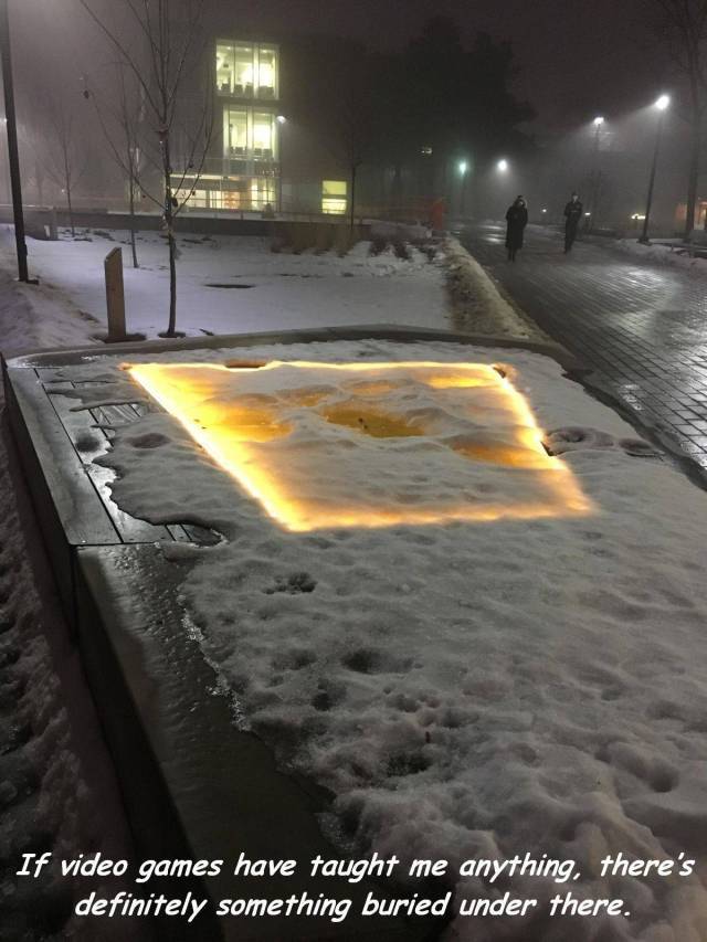 snow on lights reddit - If video games have taught me anything, there's definitely something buried under there.