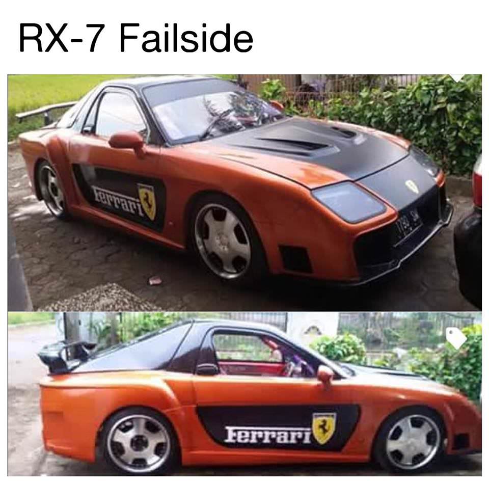 car enthusiast memes - Rx7 Failside Ferrari Ferrari