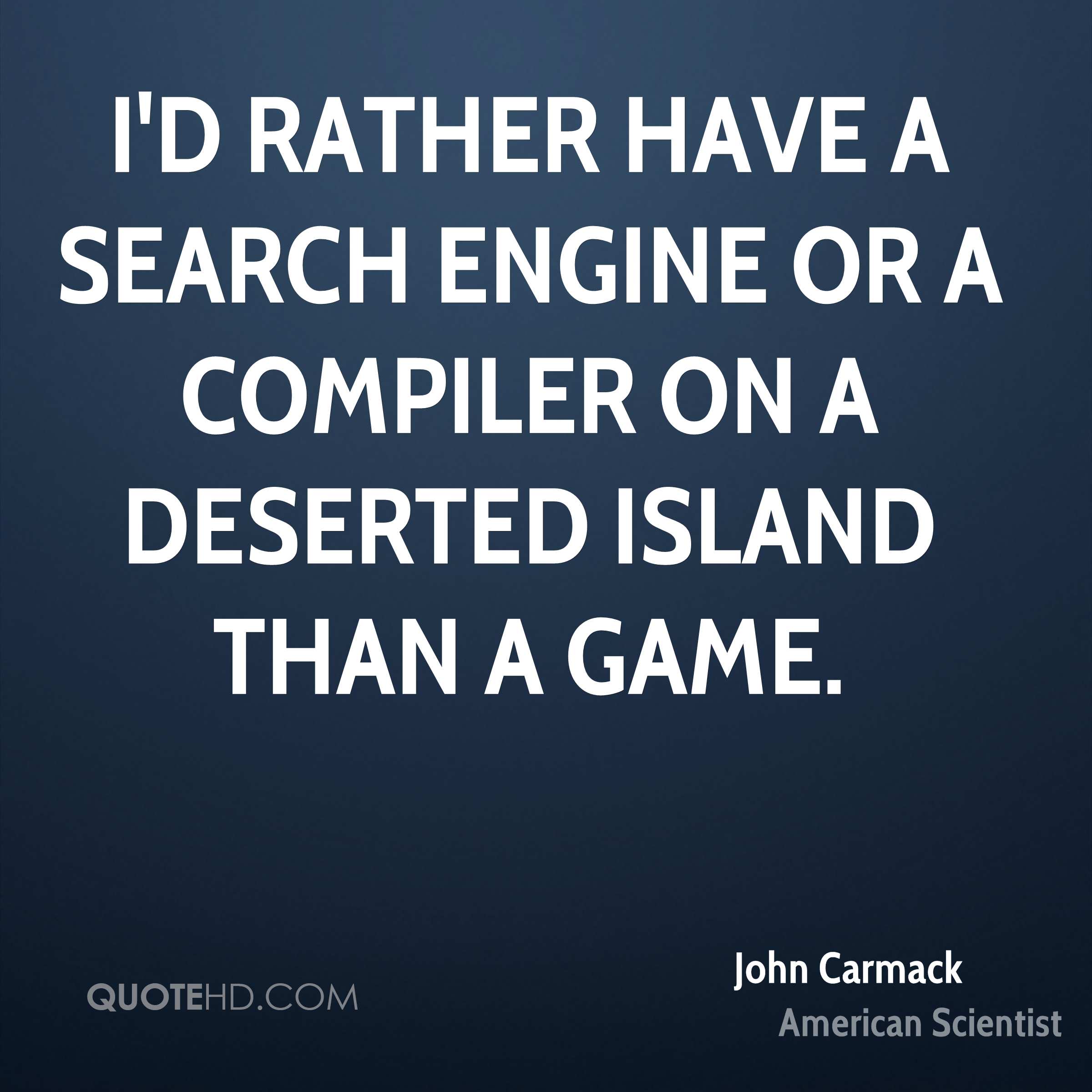 Carmack contributes to charities and gaming communities. Some of the recipients of Carmack's charitable contributions include his former high school, promoters of open source software, opponents of software patents, and game enthusiasts. In 1997, he gave away one of his Ferraris (a 328 model) as a prize to Dennis Fong, the winner of the Quake tournament "Red Annihilation".