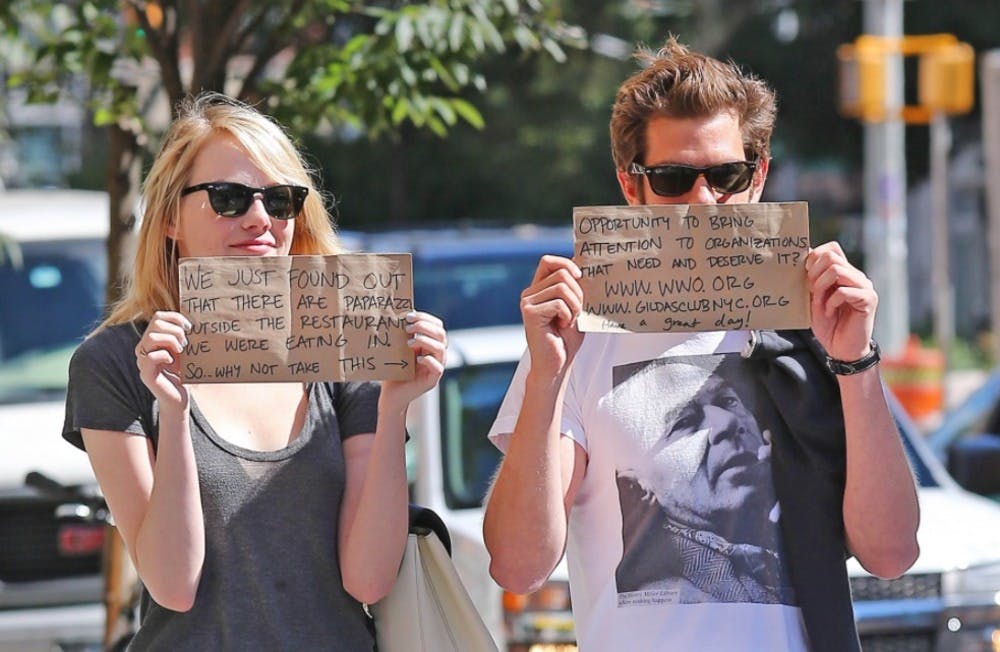 Emma Stone and Andrew Garfield decided to promote charity... but no one wanted to publish something like that. Surprised?