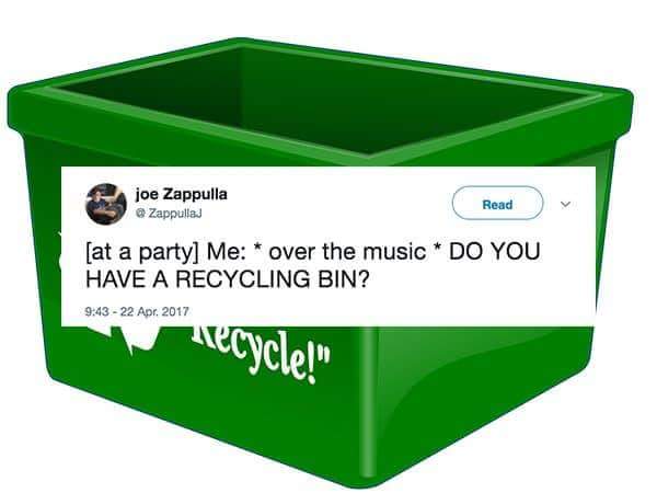 cartoon recycling bin - joe Zappulla Read at a party Me over the music Do You Have A Recycling Bin? 22 Apr. 2017 Cyclela