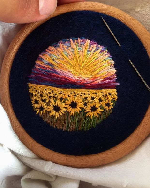 Russian Artist Knits Her Masterpieces Instead Of Painting Them