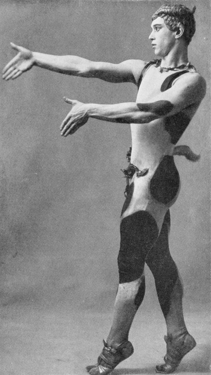 Russian ballet dancer Vaslav Nijinski poses in Moscow, Russia in 1910.