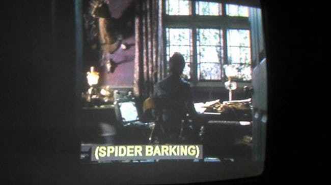 Closed captioning - Spider Barking
