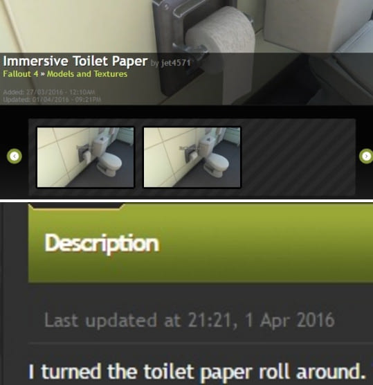 funny gaming memes - immersive toilet paper fallout 4 - Immersive Toilet Paper by jet4571 Fallout 4 Models and Textures Added 27032016 Mm Updates 01042016 Pm Description Last updated at , I turned the toilet paper roll around.