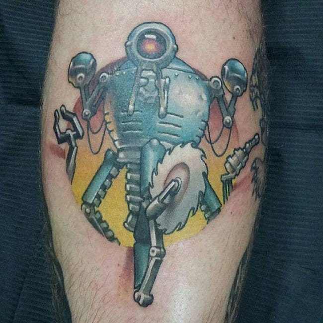 Fallout Gaming Tattoos  - power armor fallout tattoo - 591 nor