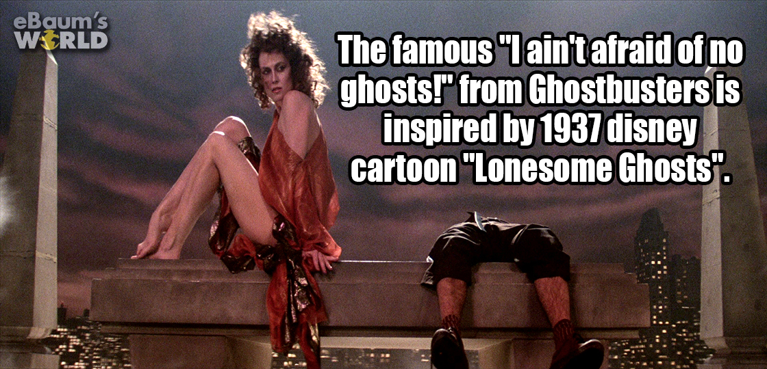 get off my lawn - eBaum's World The famous "I ain't afraid of no ghosts!" from Ghostbusters is inspired by 1937 disney cartoon "Lonesome Ghosts".