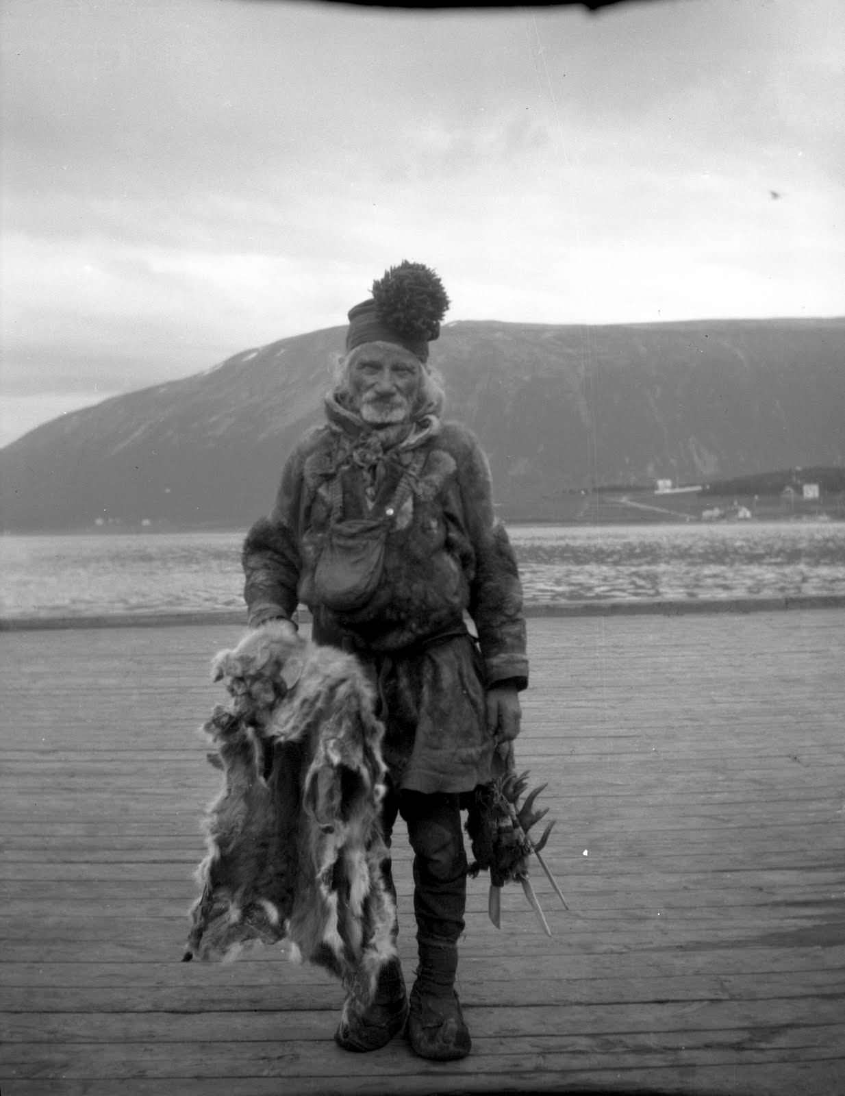 A fur trader known as a Coastal Sami somewhere in Norway, 1931.