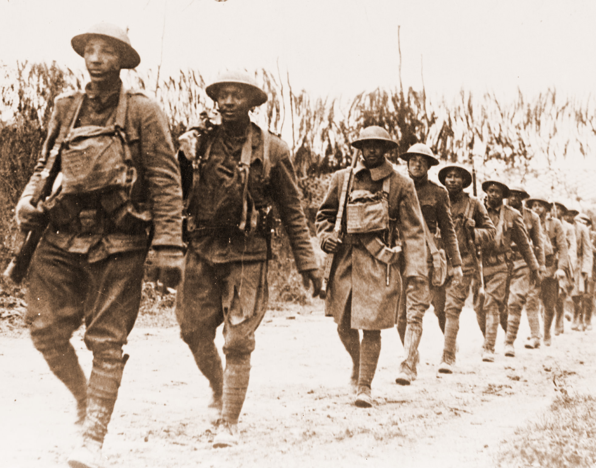 American troops in France during WWI, 1918.