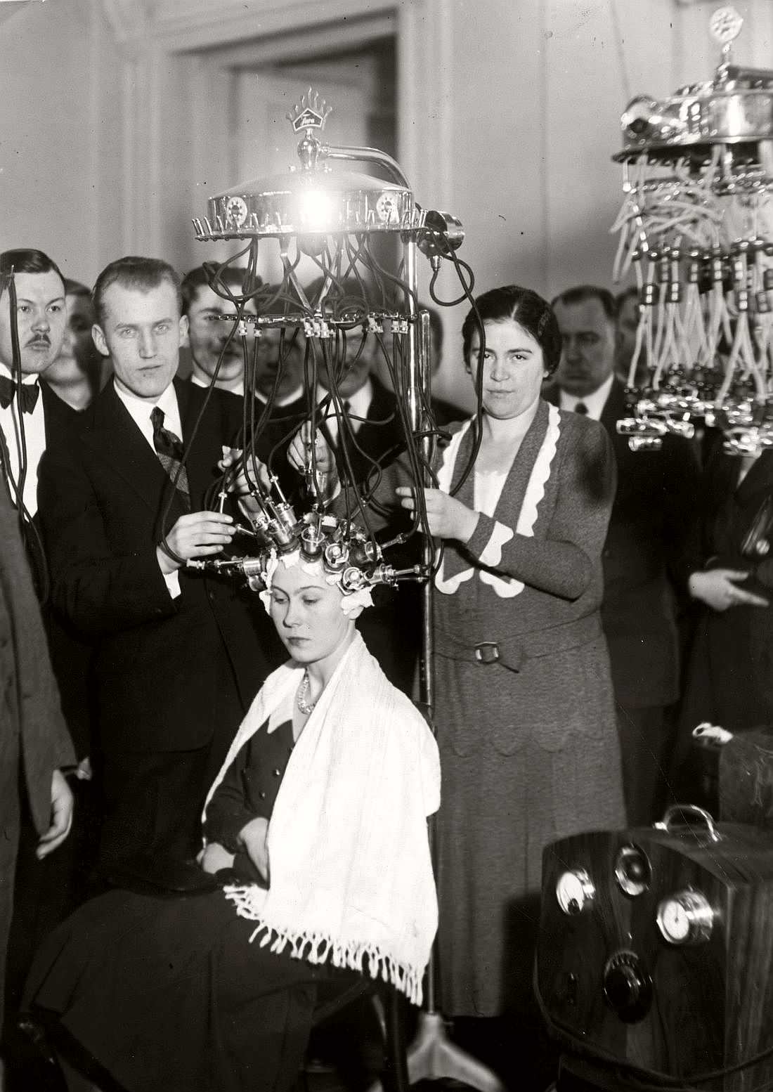 A hairdressing Competition in Warsaw, 1932.