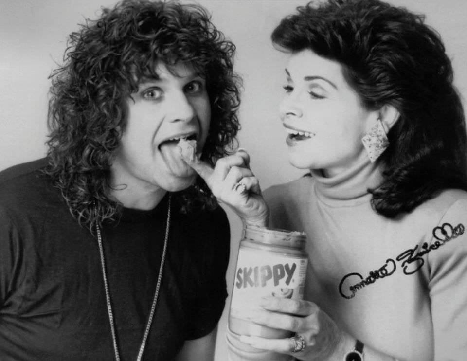 Super 80s-y Ozzy Osborne and Annette Funicello for Skippy peanut butter. Because why not.