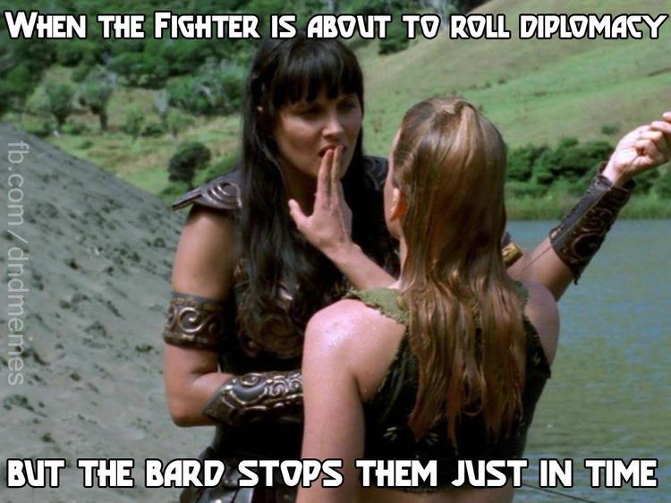 funny d&d memes - When The Fighter Is About To Roll Diplomacy fb.comdndmemes But The Bard Stops Them Just In Time