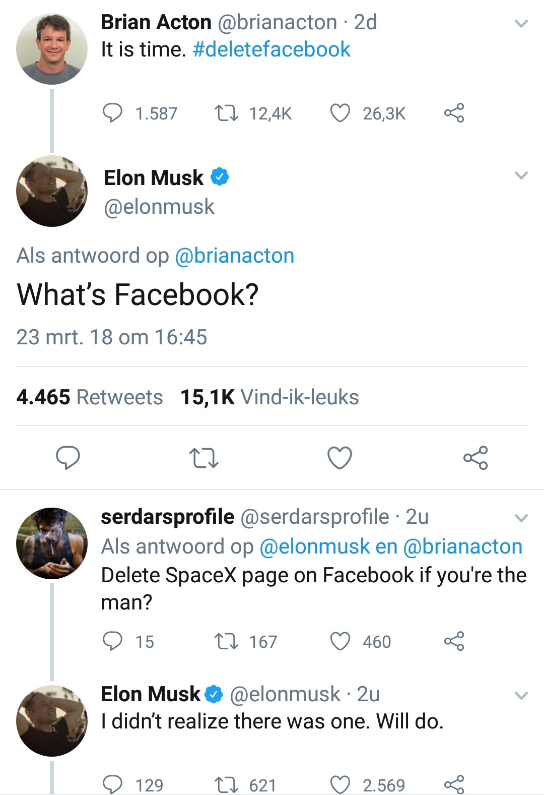 Elon Musk Deletes Both The SpaceX And Tesla Facebook Pages