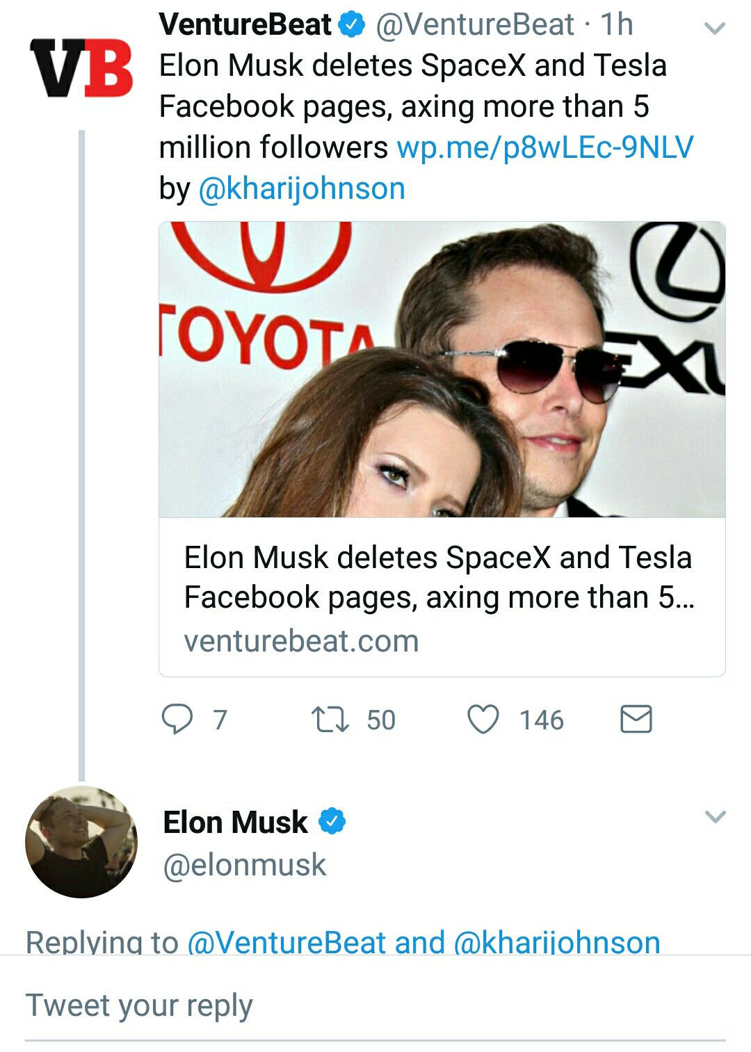 Elon Musk Deletes Both The SpaceX And Tesla Facebook Pages