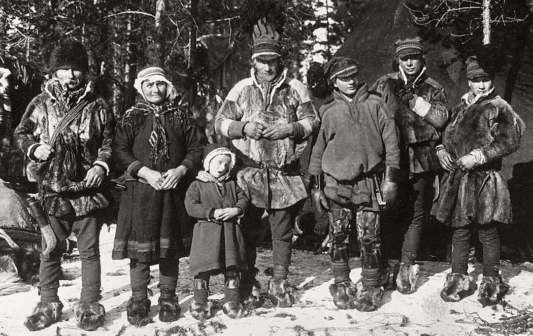 A family of Sami people in Northern Sweden, 1904.
