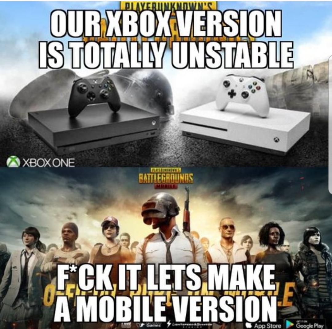 Playerunknown'S Our Xbox Version Is Totally Unstable Xbox One Battlegadunos Eckit Lets Make A Mble Version