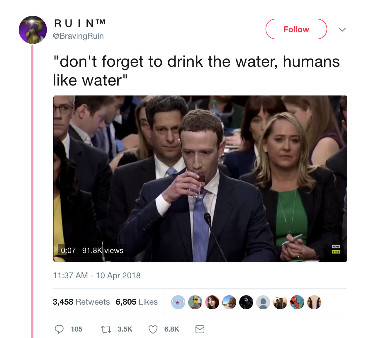 mark zuckerberg robot meme trial - Rui N "don't forget to drink the water, humans water" 91.86 views 3,458 6,805 3,458 6,805 0 105 12