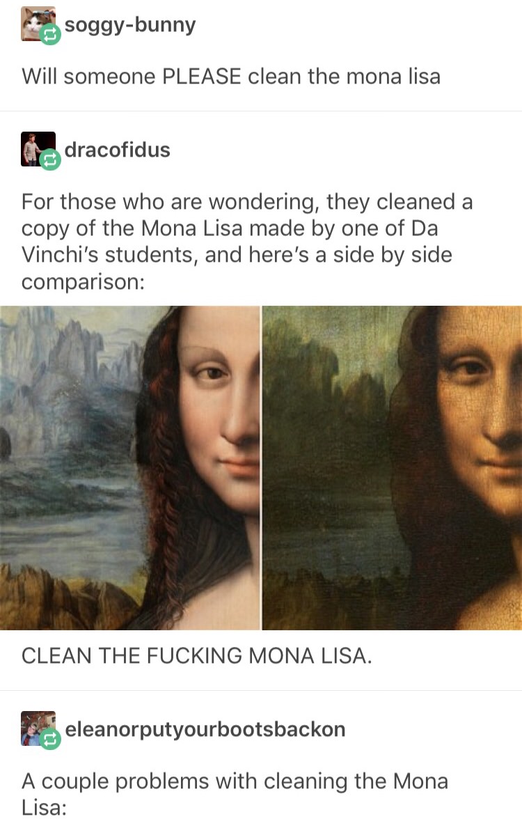 This is when talks of Mona Lisa started.