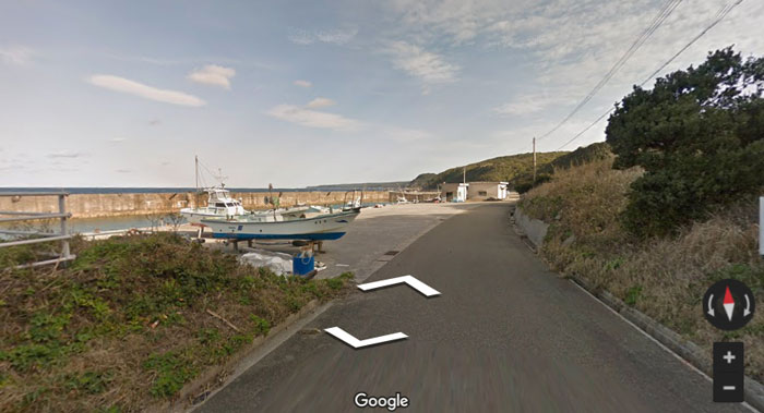 Google’s Street View car was taking pictures when it took a photo of a pier, a boat, and a dog (can you spot him?)