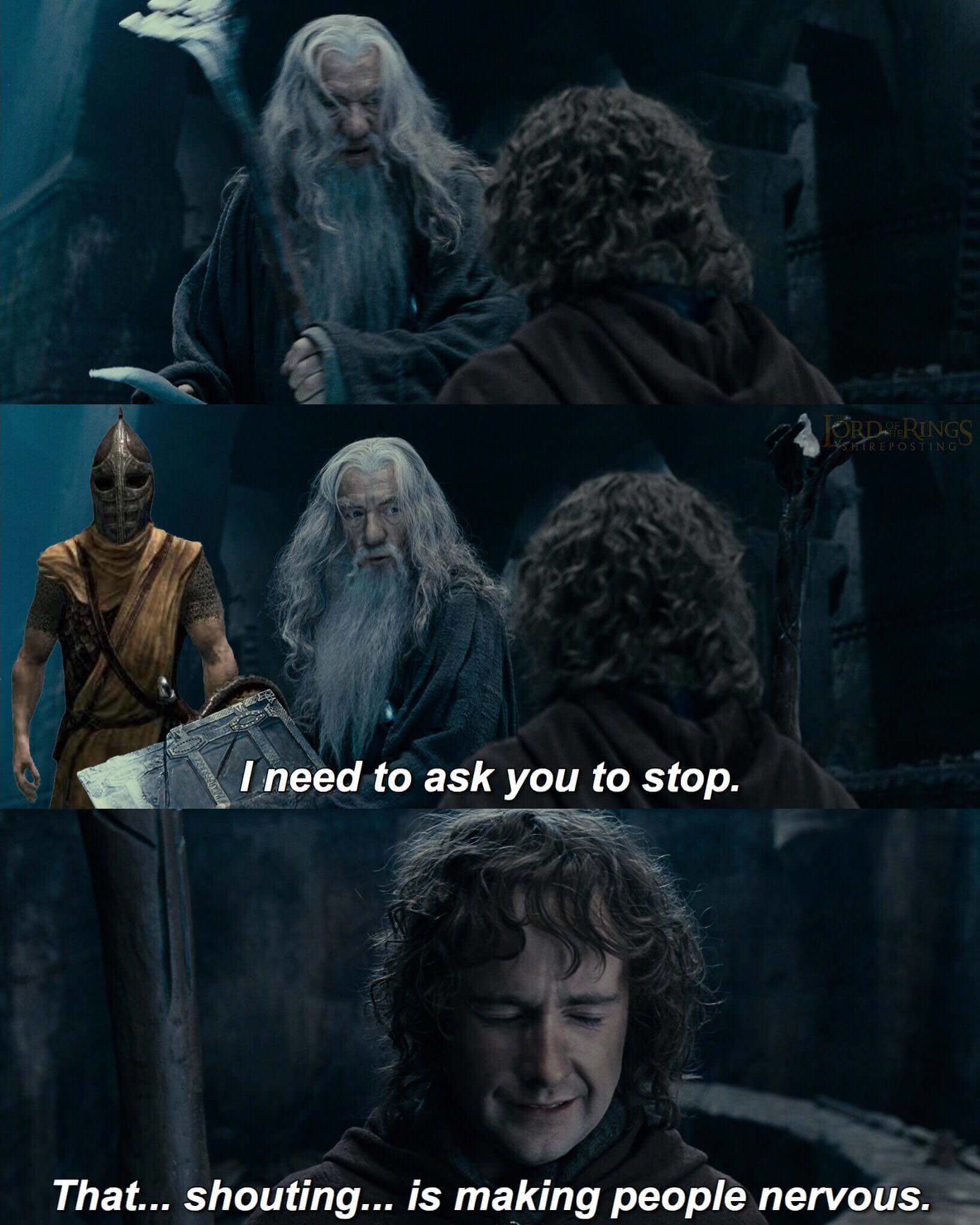 What If Skyrim Guards Were Part Of Lord Of The Rings?