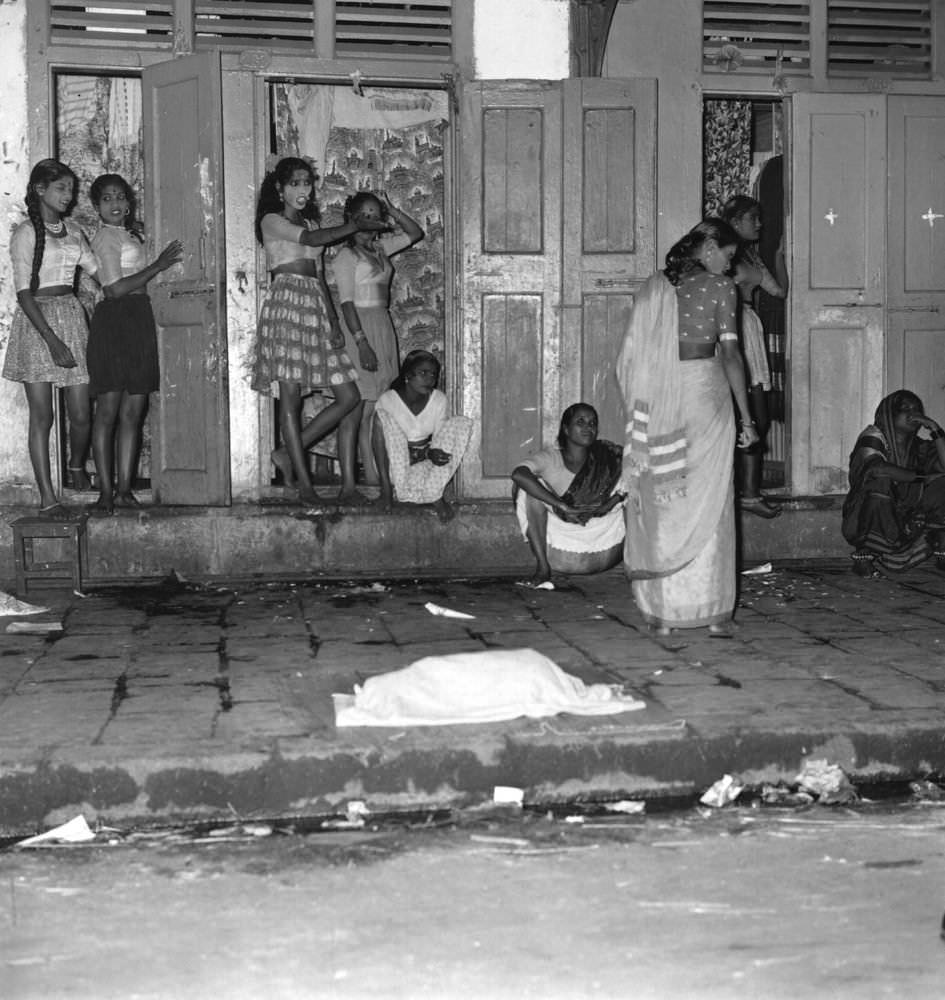Prostitutes in Calcutta, India in 1964.