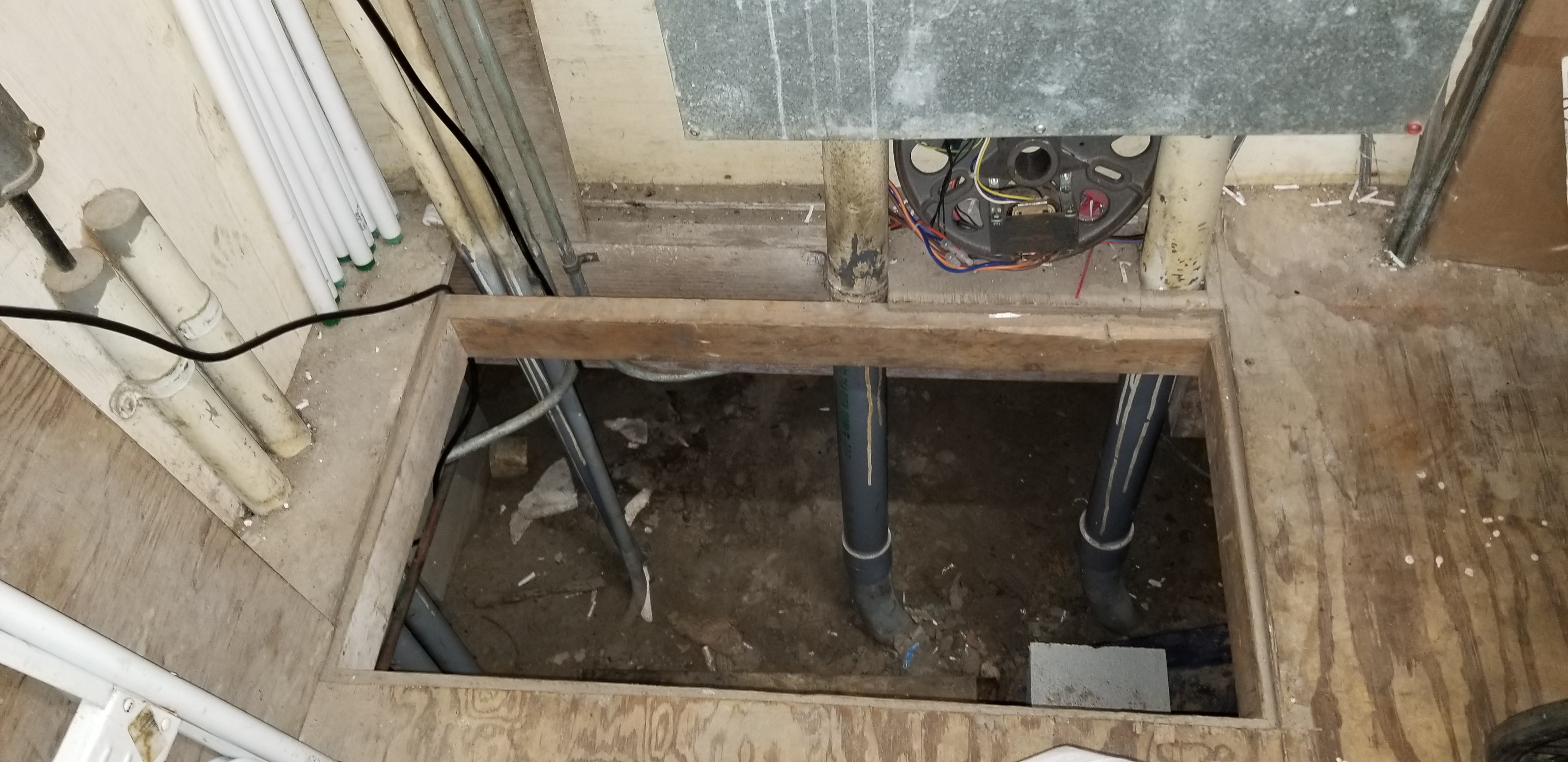 Sometimes you need to check your crawlspace during renovation.