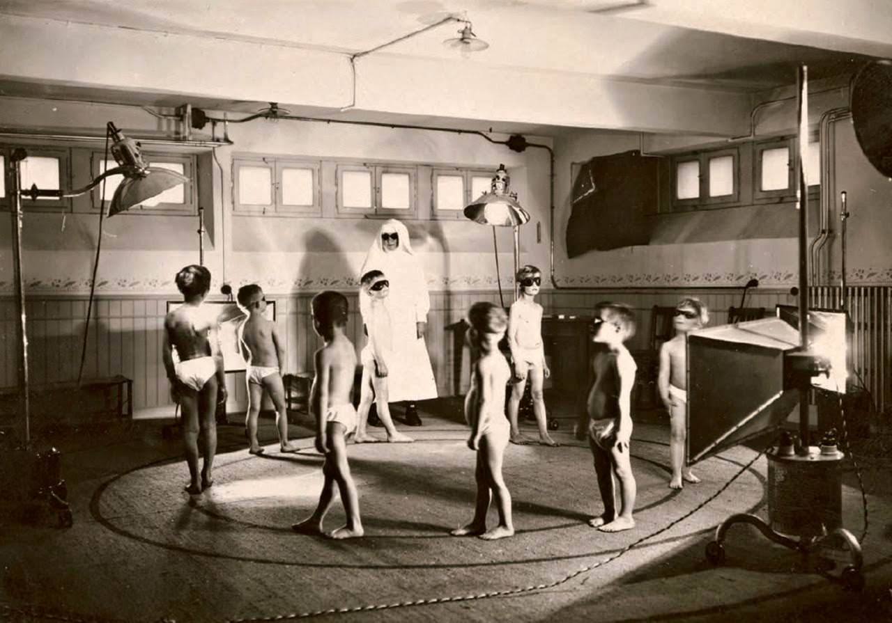 Ultraviolet ray therapy for children in France, 1933.