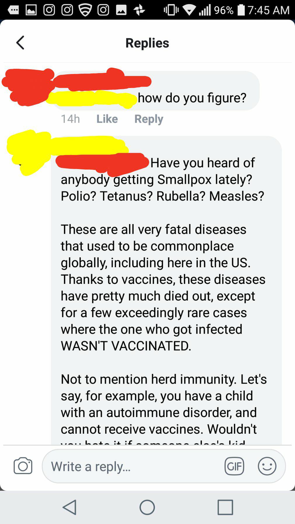Anti-Vaxer Disproves Her Own Bad Logic by Accident