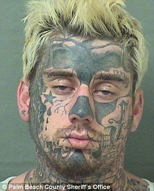 mugshot tattoo face - Palm Beach County Sheriff's Office