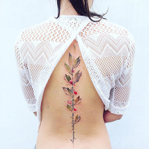 24 Spine Tattoos That Are The Backbone Of Coolness