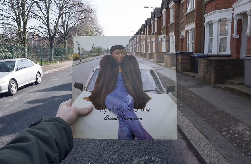 Photographer Visits The Places From Vinyl Records' Covers And Recreates Them