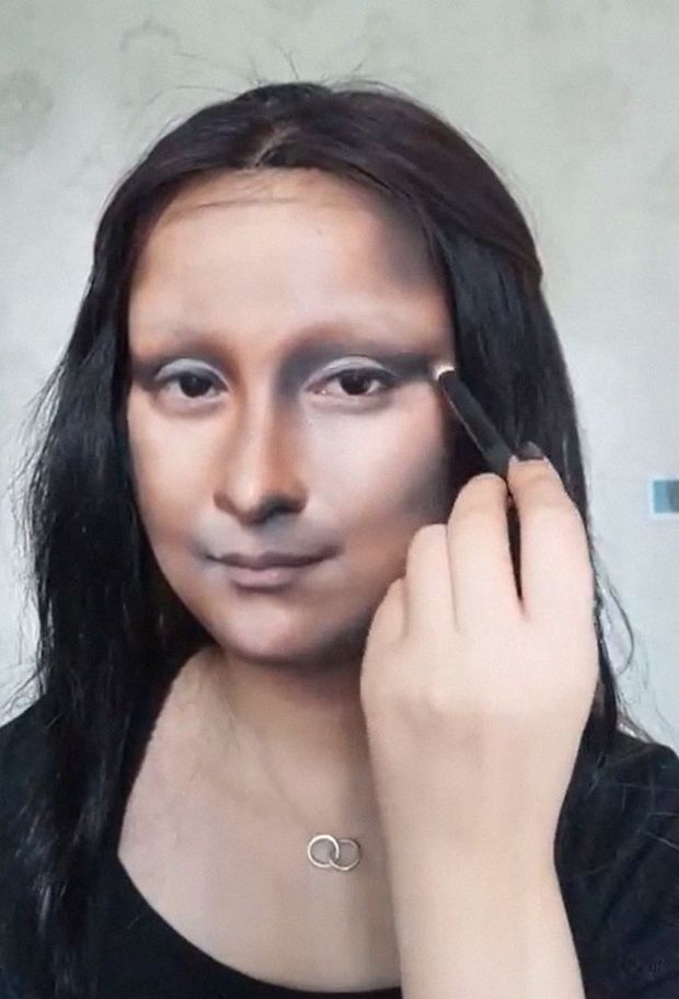 Chinese Make-Up Magician Gets Dared To Become Mona Lisa