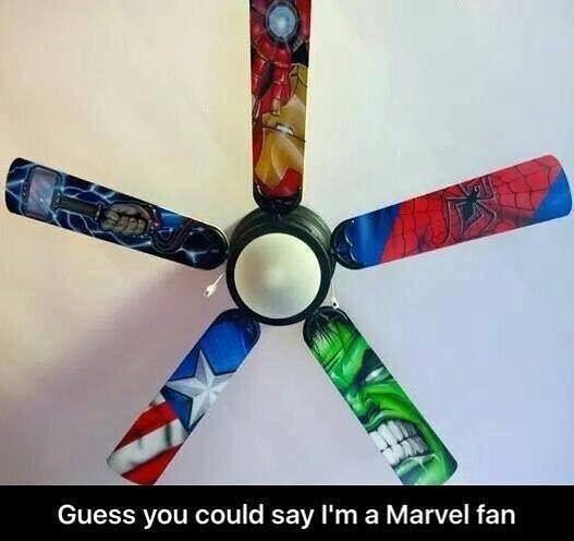 kids room ceiling fan - Guess you could say I'm a Marvel fan