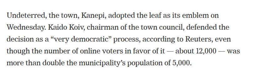 Estonian Town Gets Marijuana As Its Emblem And Blames The Internet For It!