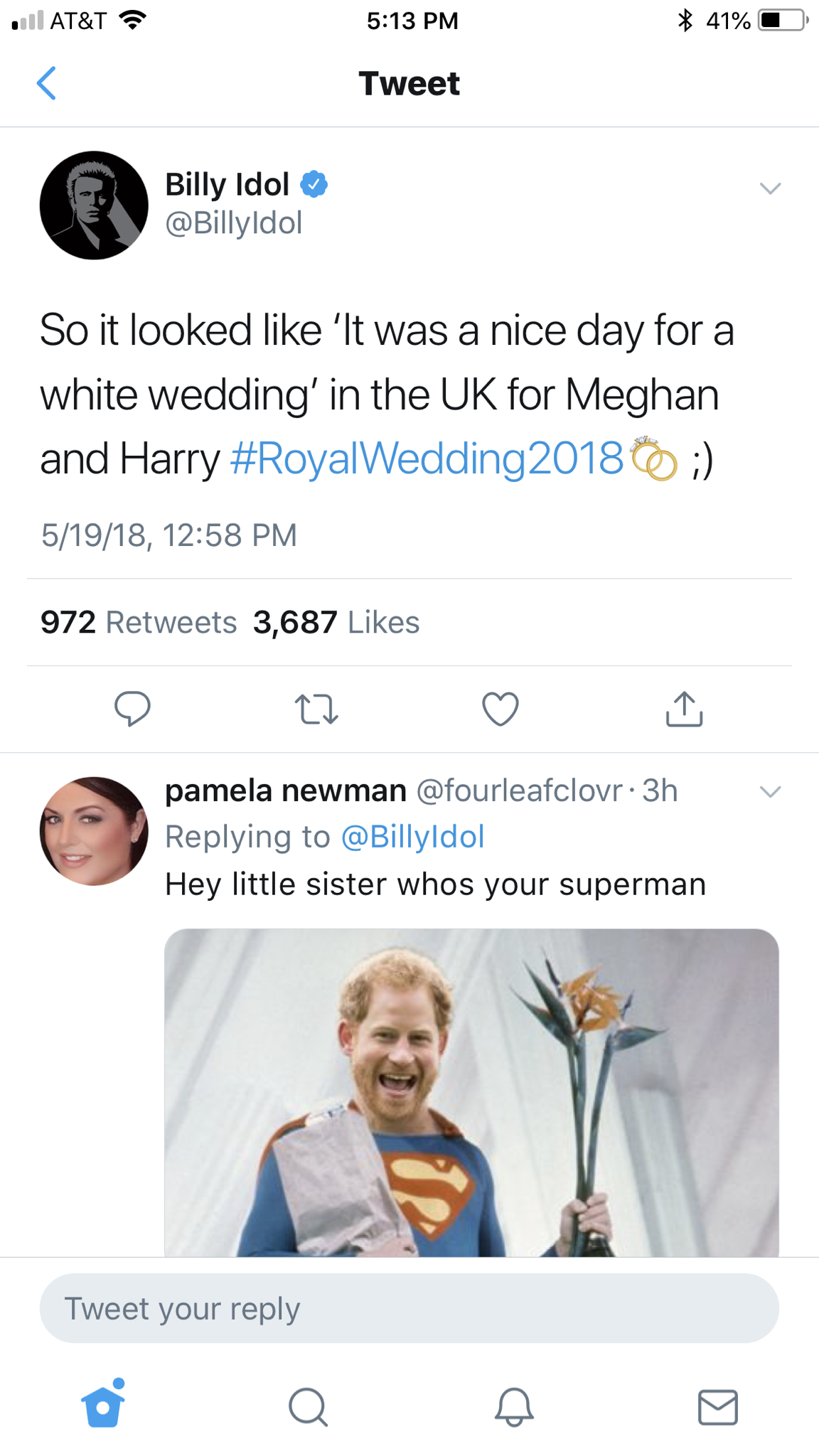 Billy Idol Misses The Opportunity For The Perfect Royal Wedding Reference But His Fans Didn't