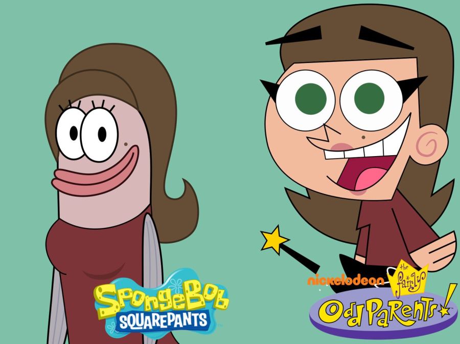 a drawing by artist sam skinner in the style of spongebob and fairly odd parents