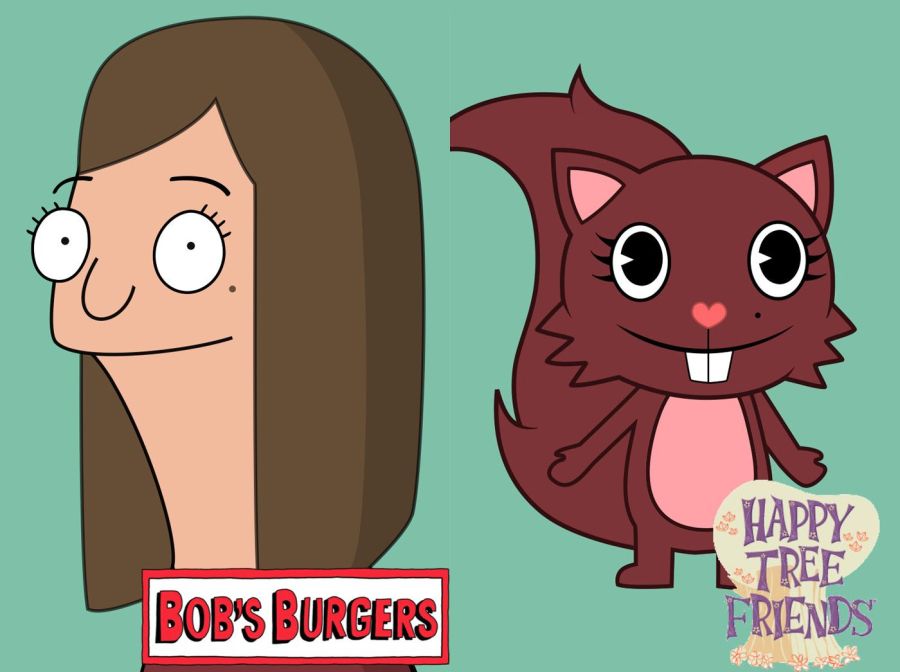 a drawing by artist sam skinner in the style of bobs burgers and happy tree friends