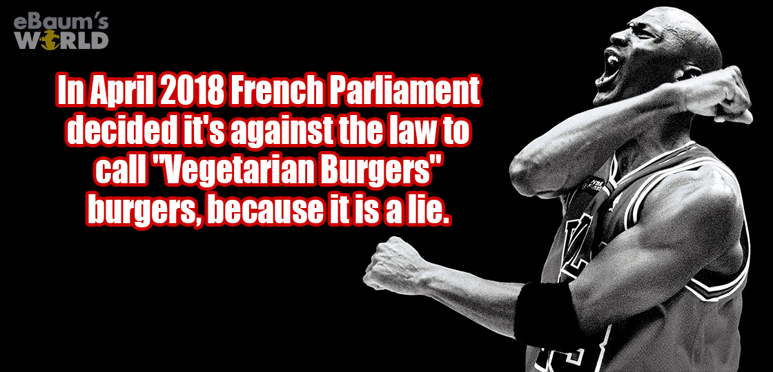 michael jordan poster - eBaum's World In French Parliament decided it's against the law to call Vegetarian Burgers burgers, because it is a lie.