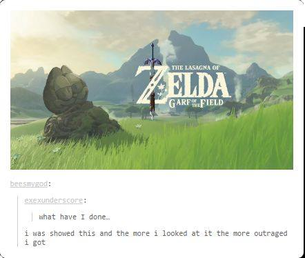 memes - zelda breath of the wild steam - The Lasagna Of Elda Garfefield beesmyged exexunderscore what have I done... i was showed this and the more i looked at it the more outraged i got