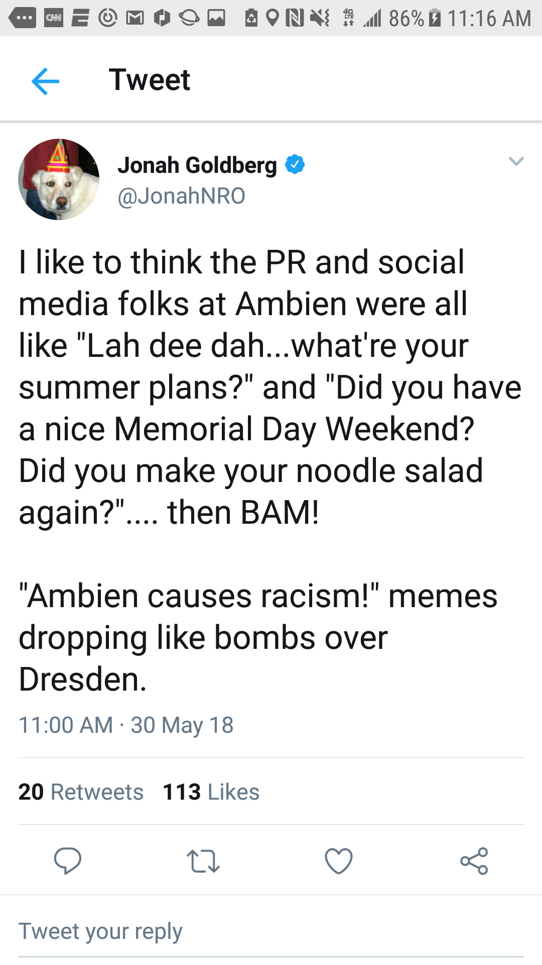 Roseanne Is Getting Obliterated on Twitter Over Ambien