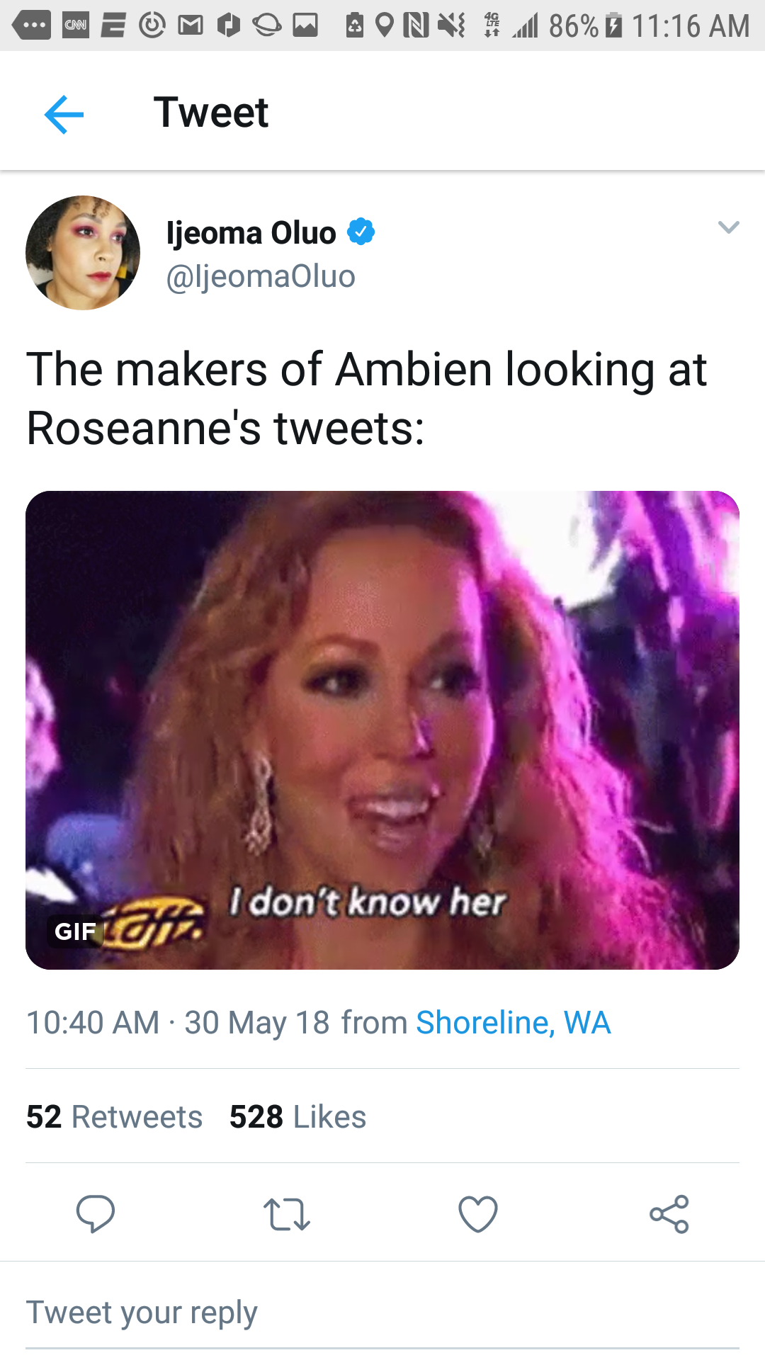 Roseanne Is Getting Obliterated on Twitter Over Ambien