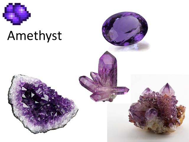 "Amethyst - A purple variant of quartz."