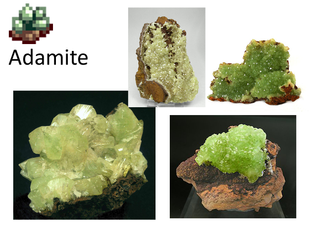 "Adamite - Its distinctive fluorescence makes it a favorite among rock collectors."