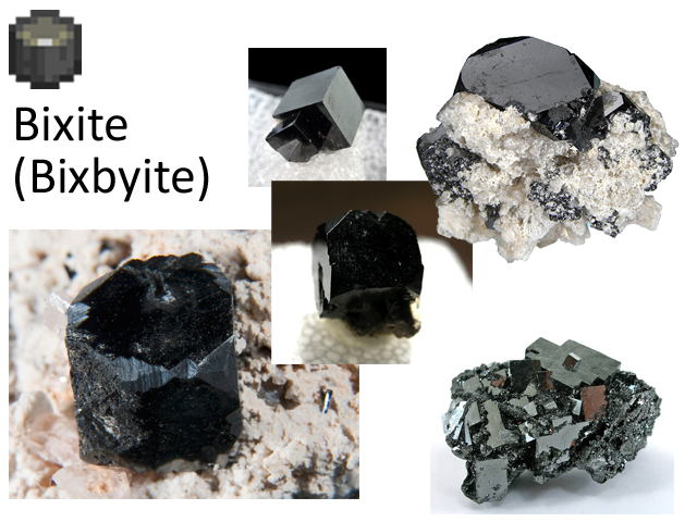 "Bixite - A dark metallic Mineral sought after for its cubic structure."