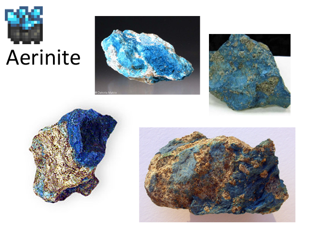 "Aerinite - These crystals are curiously light."