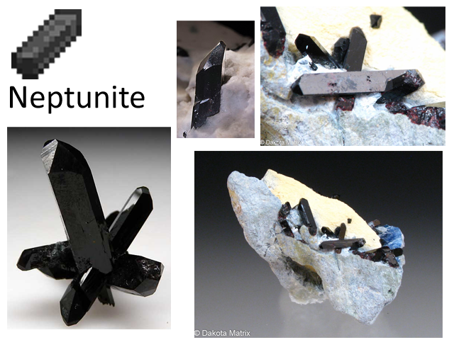 "Neptunite - A jet-black crystal that is unusually reflective."