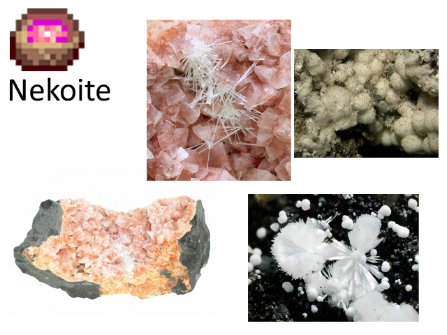 "Nekoite - The delicate shards form a tiny pink meadow."