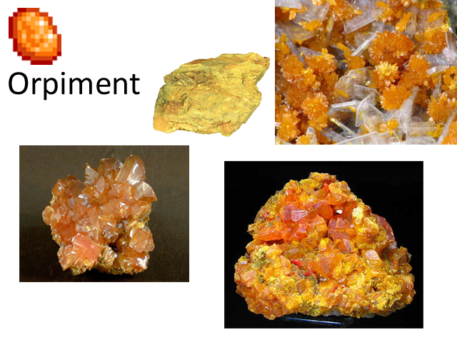 "Orpiment - Despite its high toxicity, this Mineral is widely used in manufacturing and folk medicine."