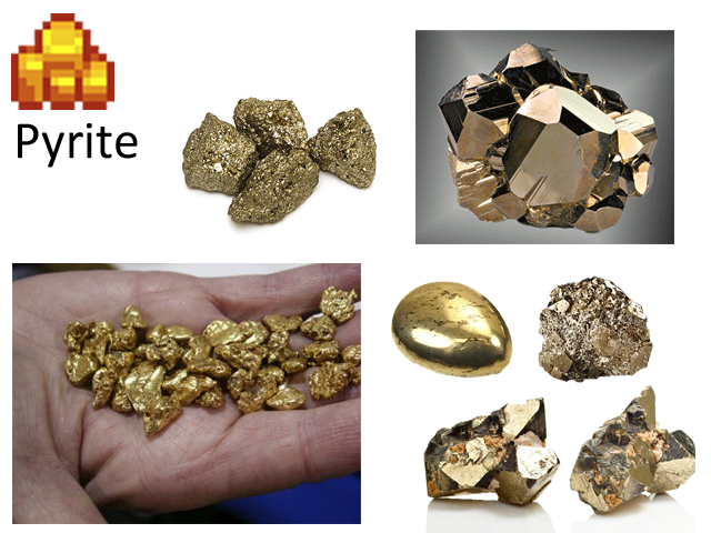 "Pyrite - Commonly known as "Fool's Gold"."